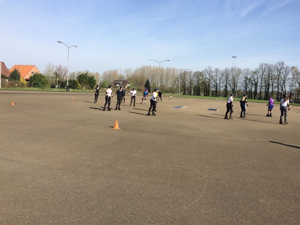 De eerste skeelerclinic heeft plaatsgevonden